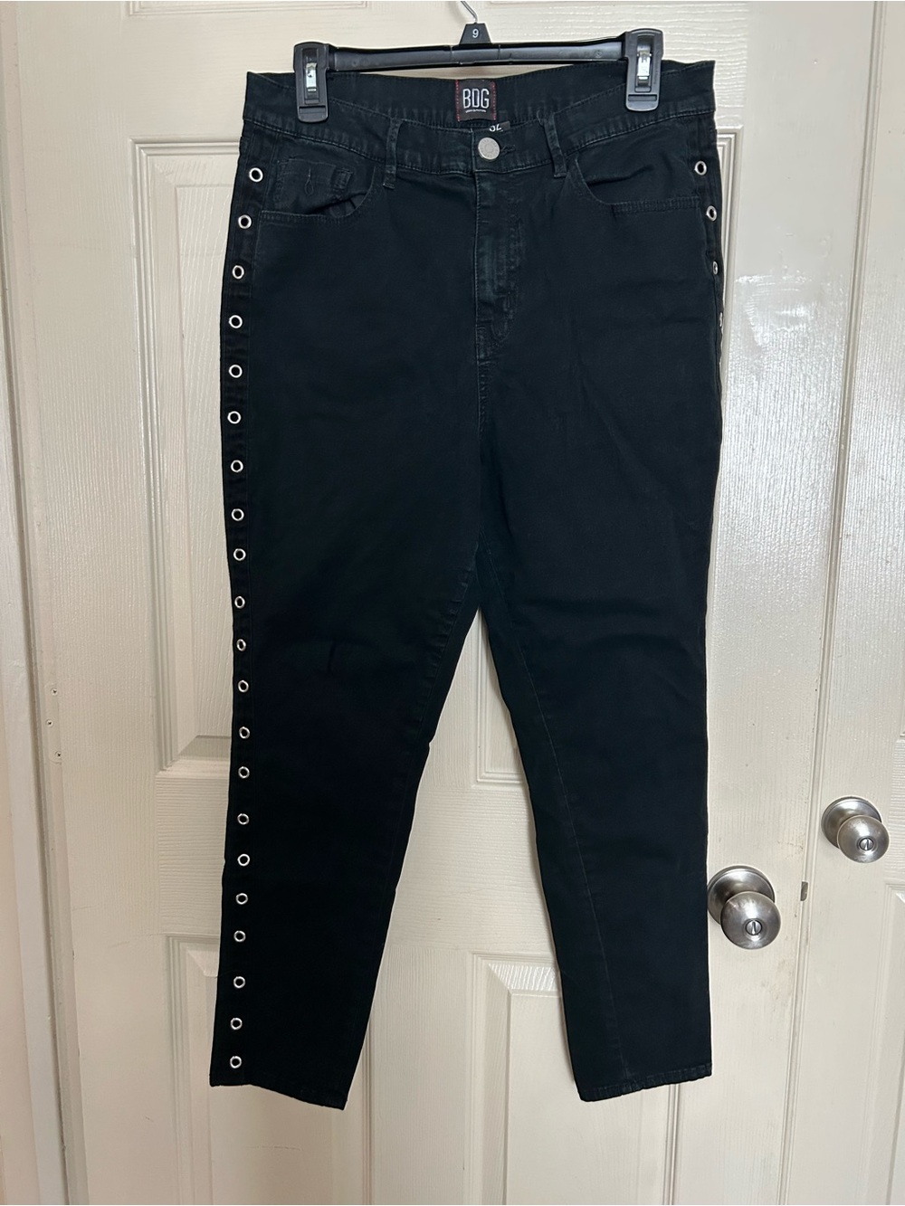 BDG Black Ankle Jeans with Grommet Side Detailing